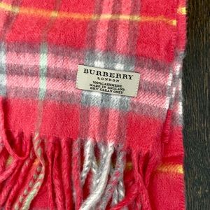 Burberry red cashmere scarf